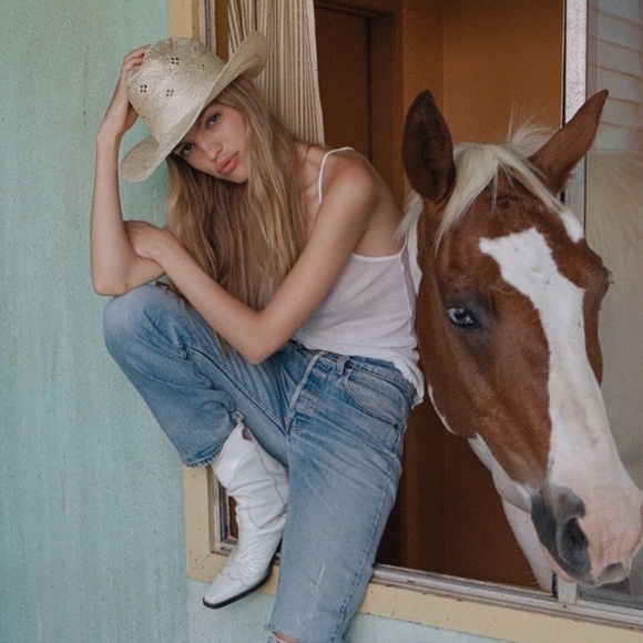 {NWT} Lack of Color | Free People Desert Rose Sisal Hemp Straw Cowboy Hat (L) - Picture 16 of 16